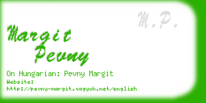 margit pevny business card